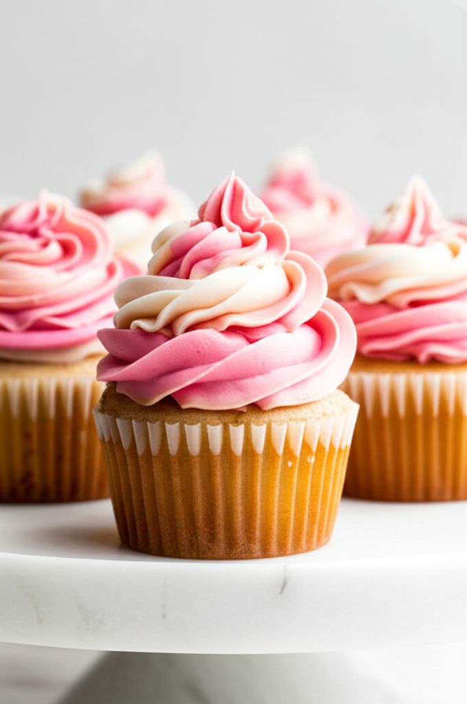 Light and Airy Strawberry Cupcakes