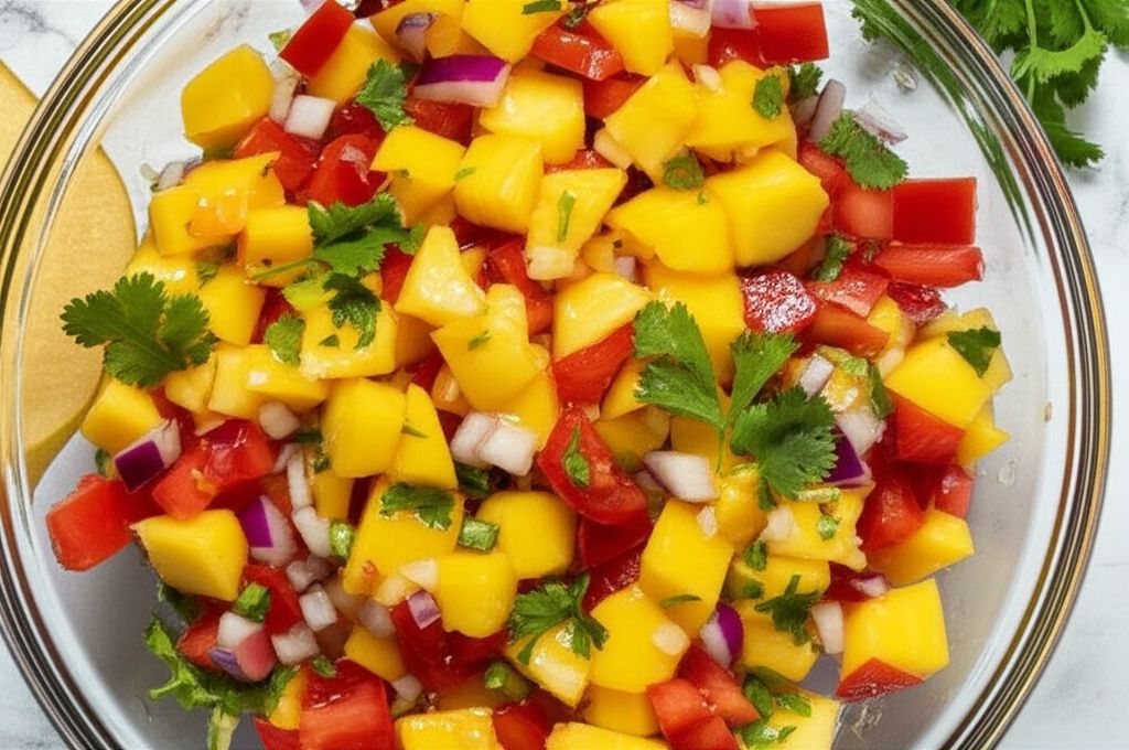 Mango, Peach, and Pineapple Salsa