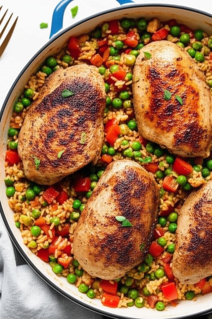 Mexican-Inspired Chicken Thigh and Rice Skillet