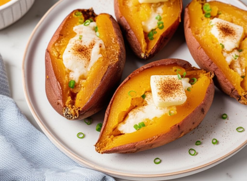 Microwaved Baked Sweet Potatoes