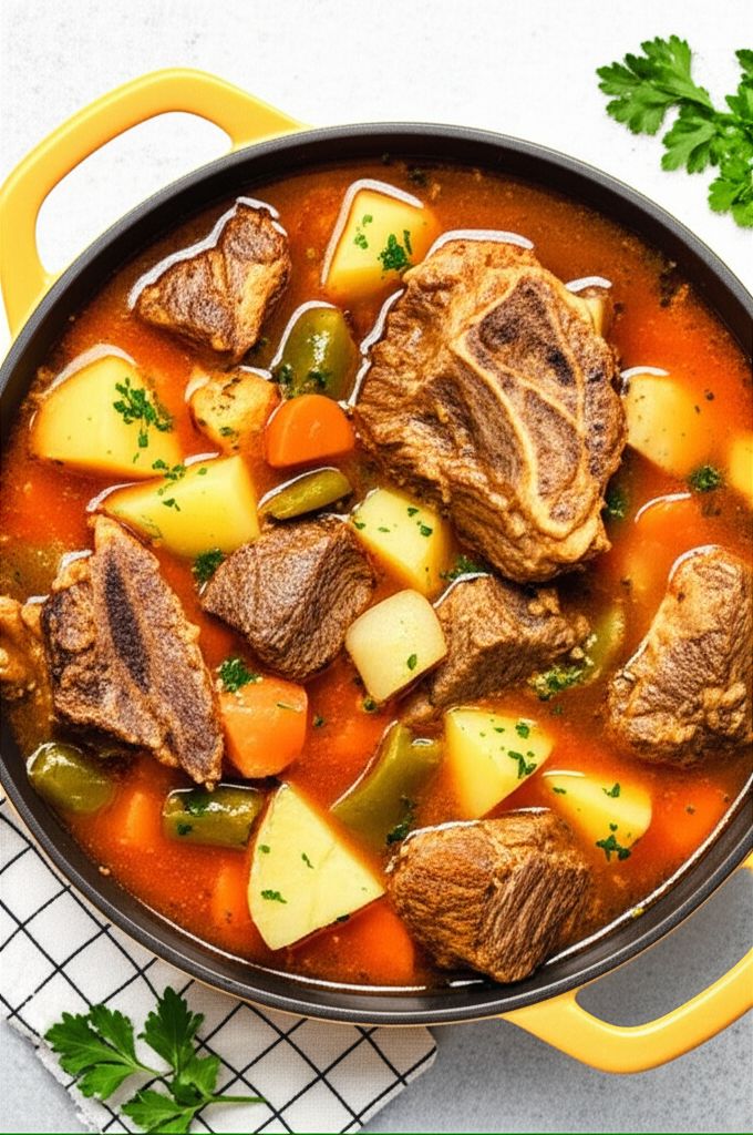 Mom and Micki's Beef Shank Vegetable Soup