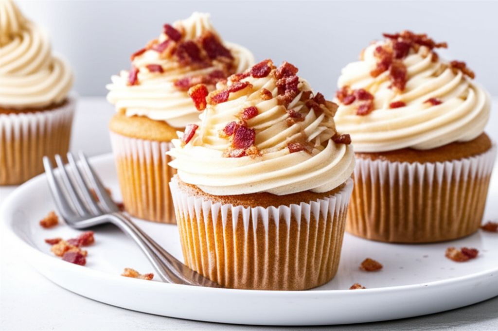 Pancake Cupcakes with Maple Bacon Buttercream Frosting