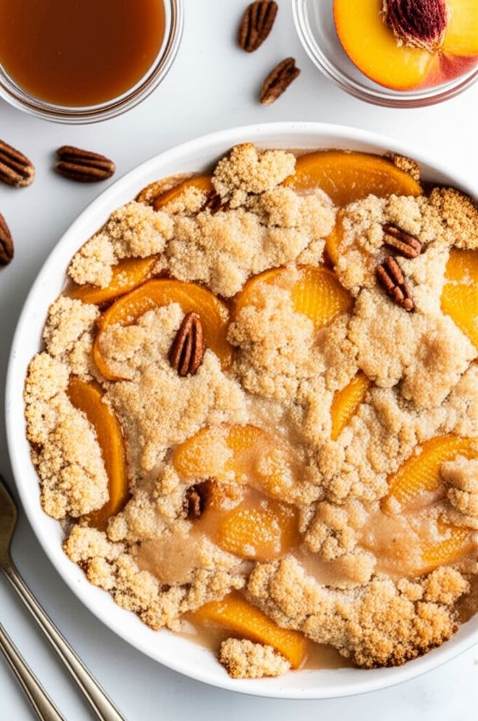 Peach Crisp with Canned Peaches