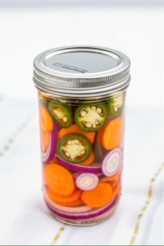 Pickled Jalapeños and Carrots