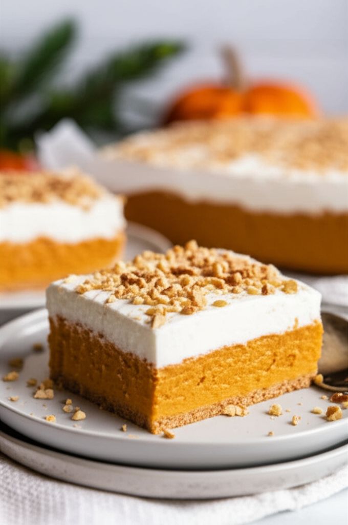 Pumpkin Crunch Cake with Cream Cheese Frosting