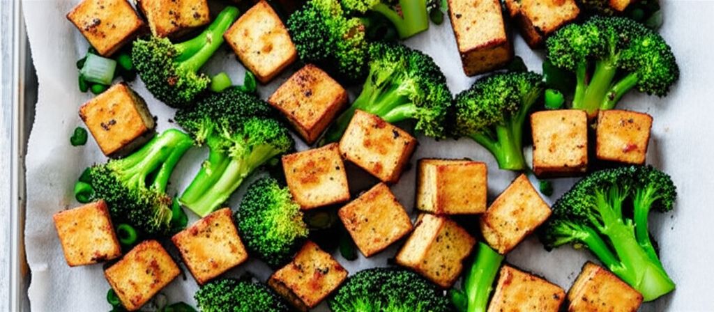 Sheet Pan Black Pepper Tofu and Broccoli
