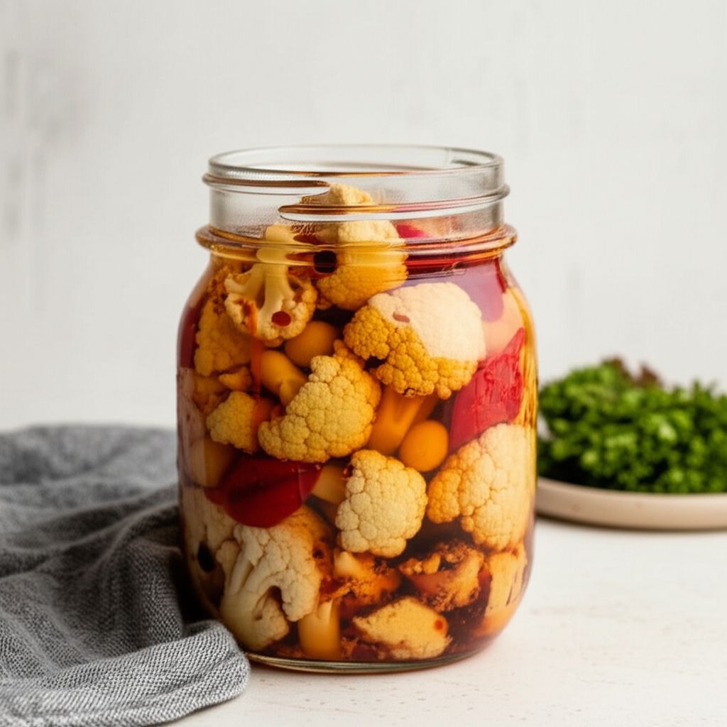 Spicy Quick-Pickled Cauliflower