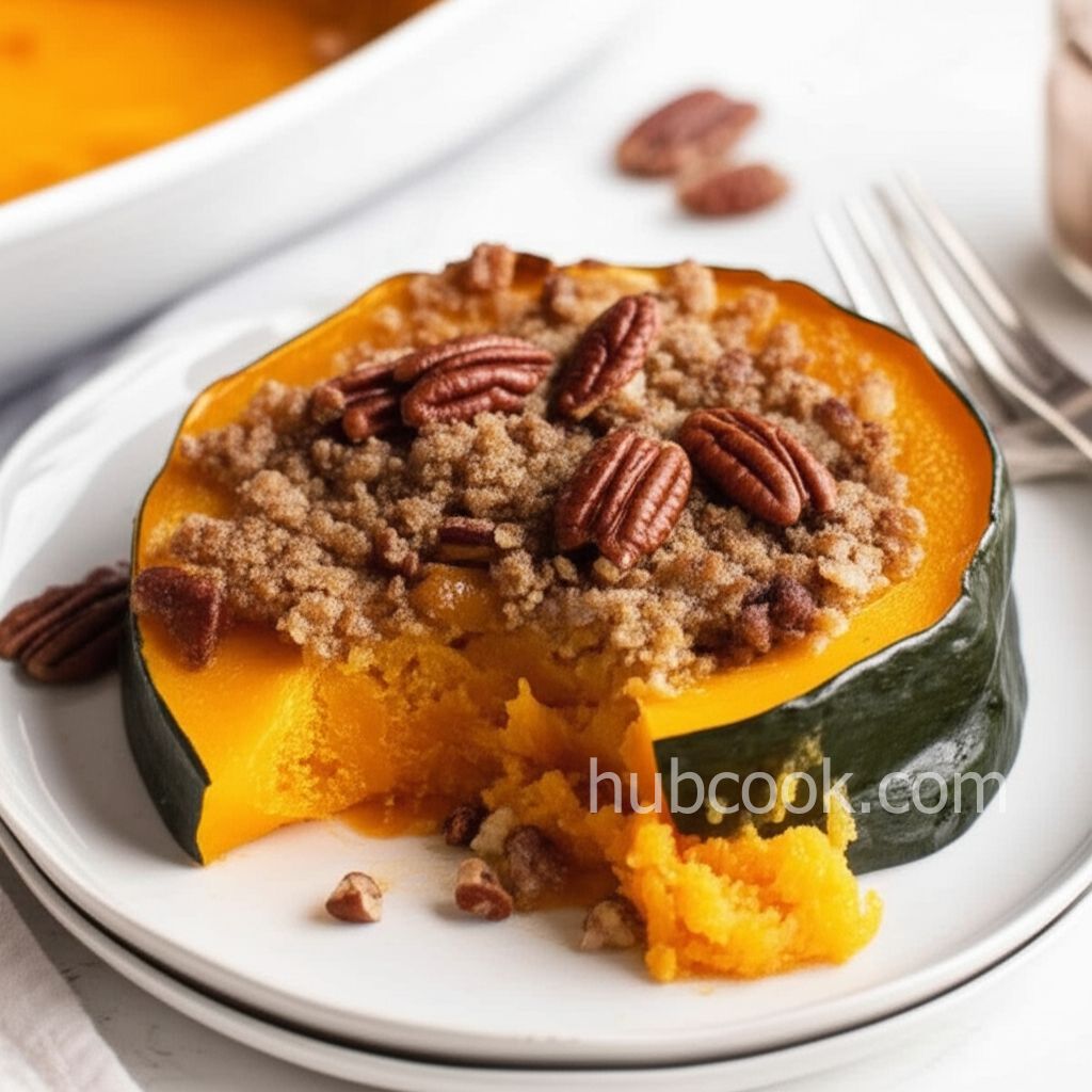 Squash Casserole with Crunchy Pecan Topping