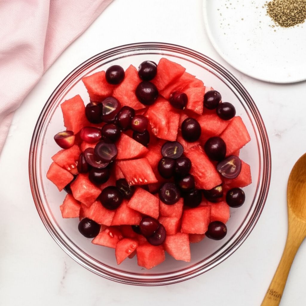 Watermelon Salad with Grapes and Citrus