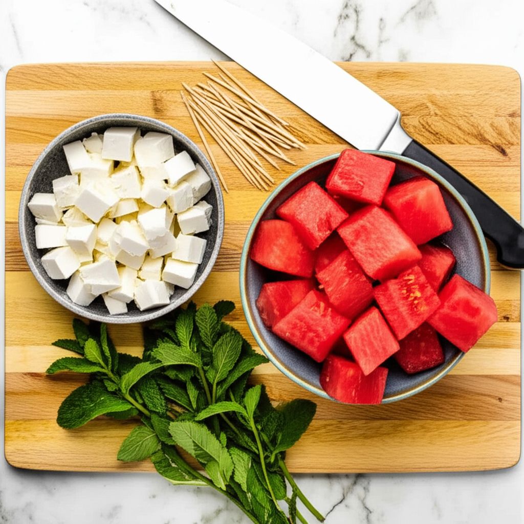 Watermelon-Feta Skewers
