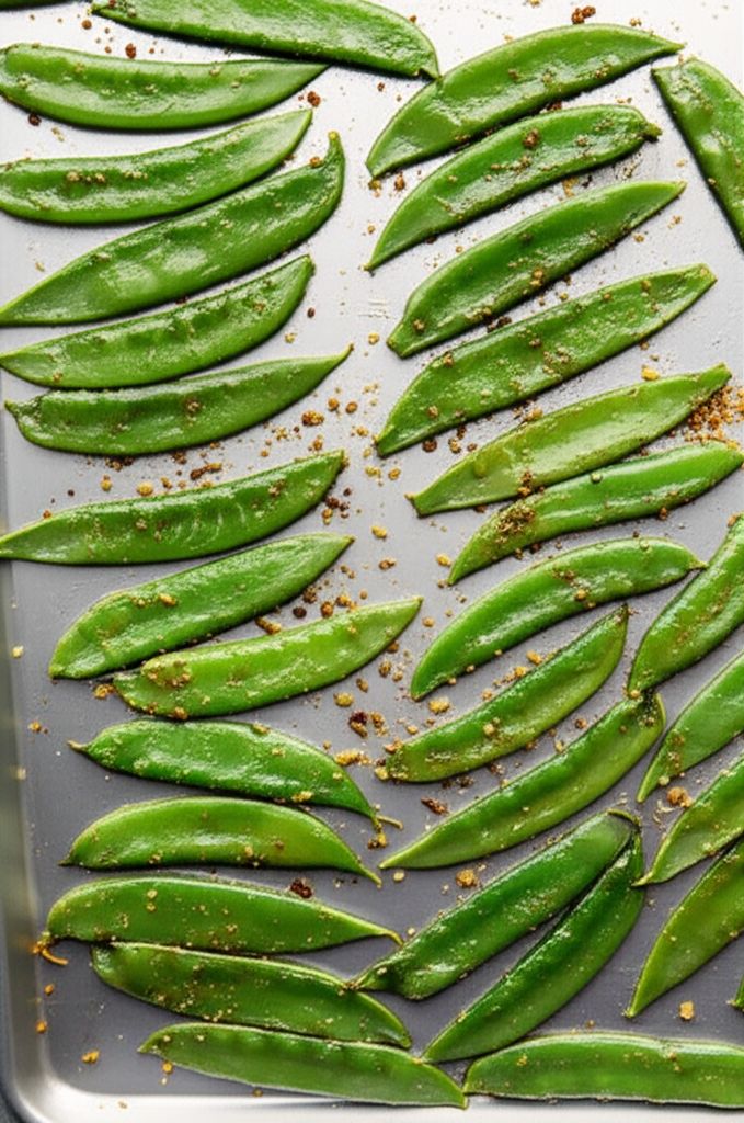 Baked Sugar Snap Peas with Ranch