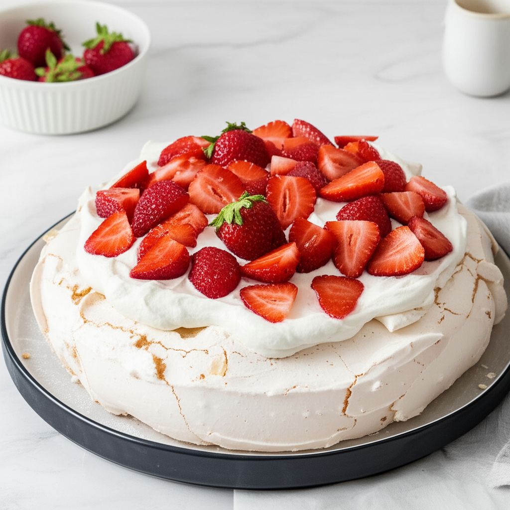 Chef John's Pavlova with Strawberries