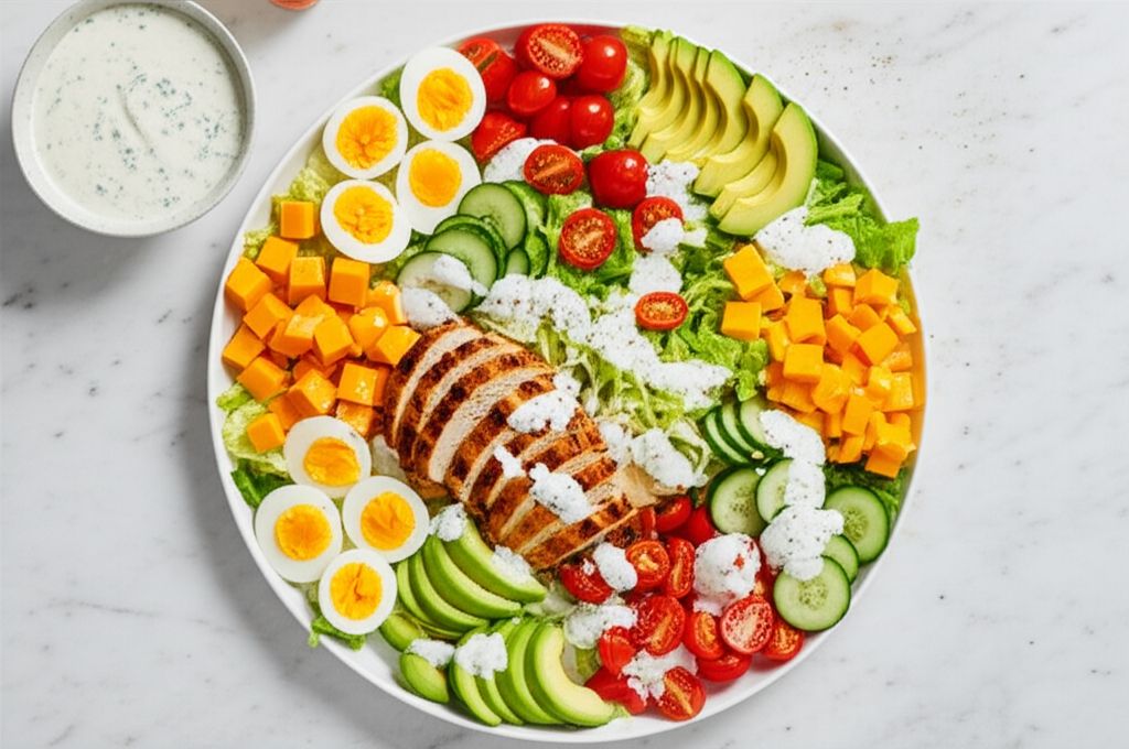 Chef's Salad with Grilled Chicken and Black Pepper Ranch
