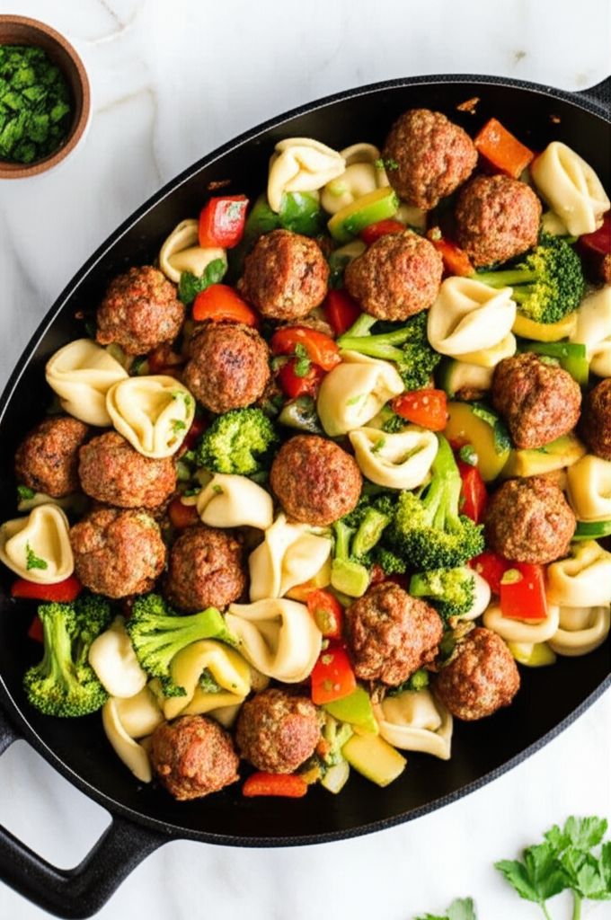 Chicken Sausage Tortellini Stir-Fry