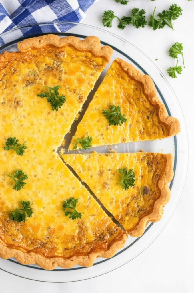Chili Pepper, Corn, and Bacon Quiche