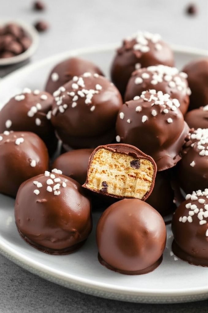 Chocolate Chip Cookie Dough Truffles