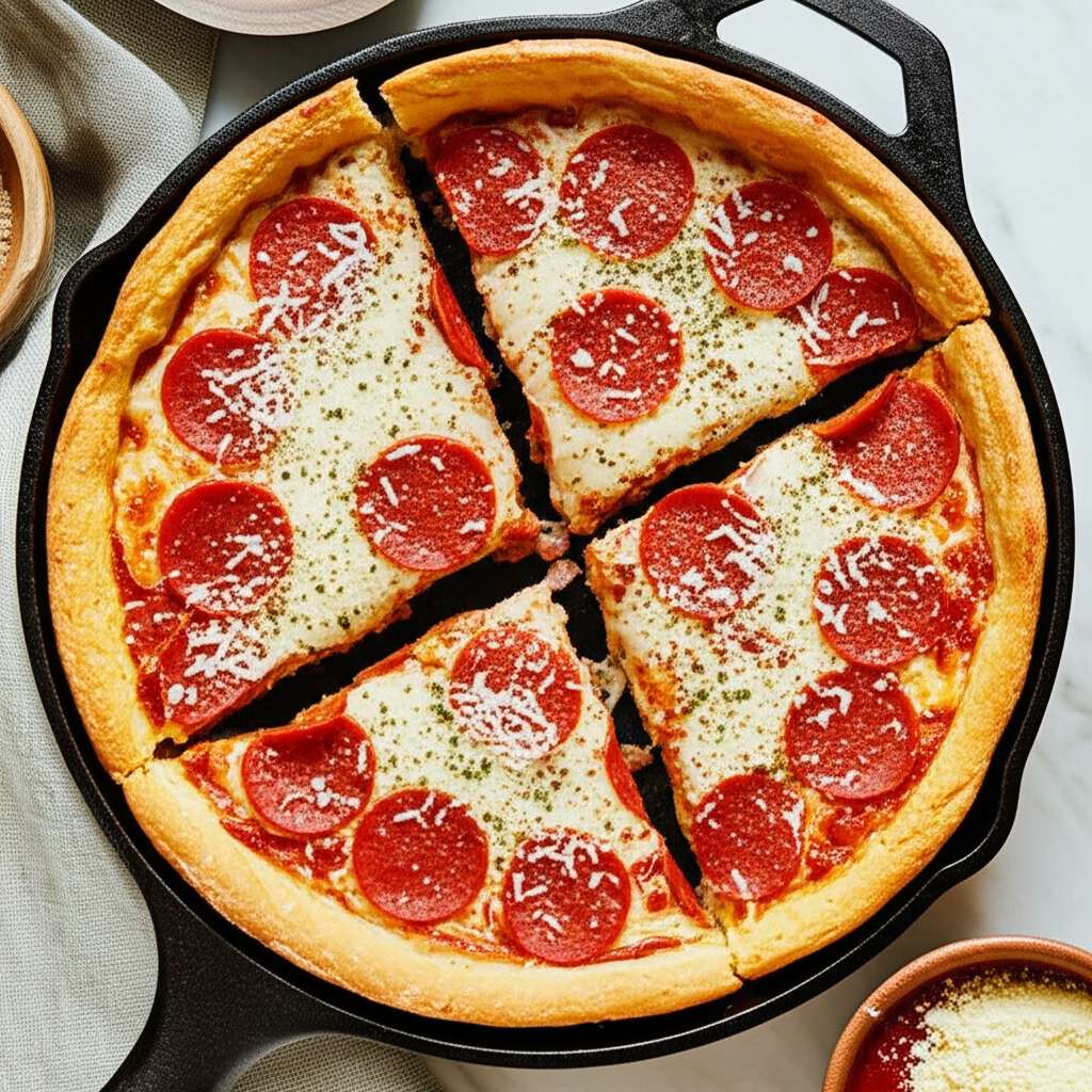 Deep-Dish Cast Iron Pizza