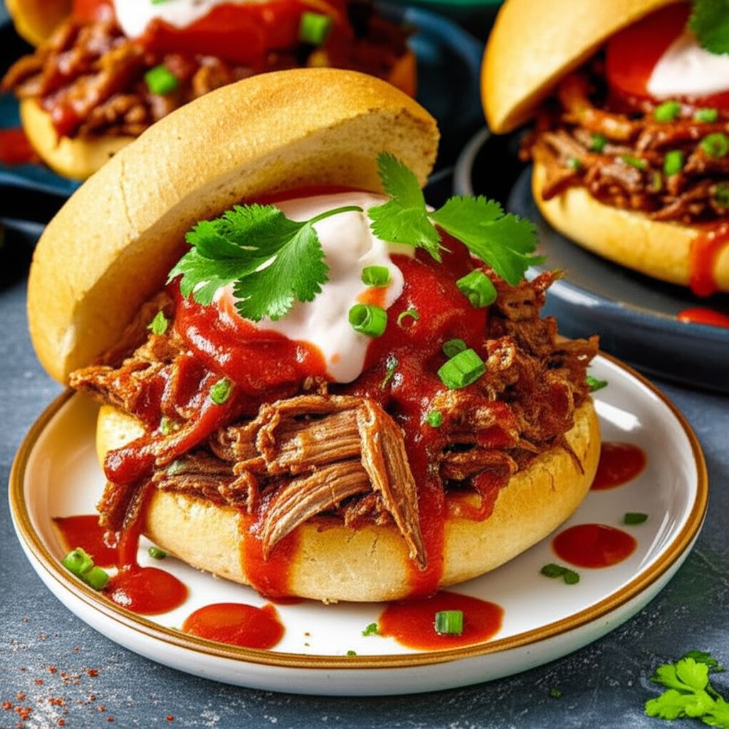 Drowned Beef Sandwich with Chipotle Sauce (Torta Ahogada)