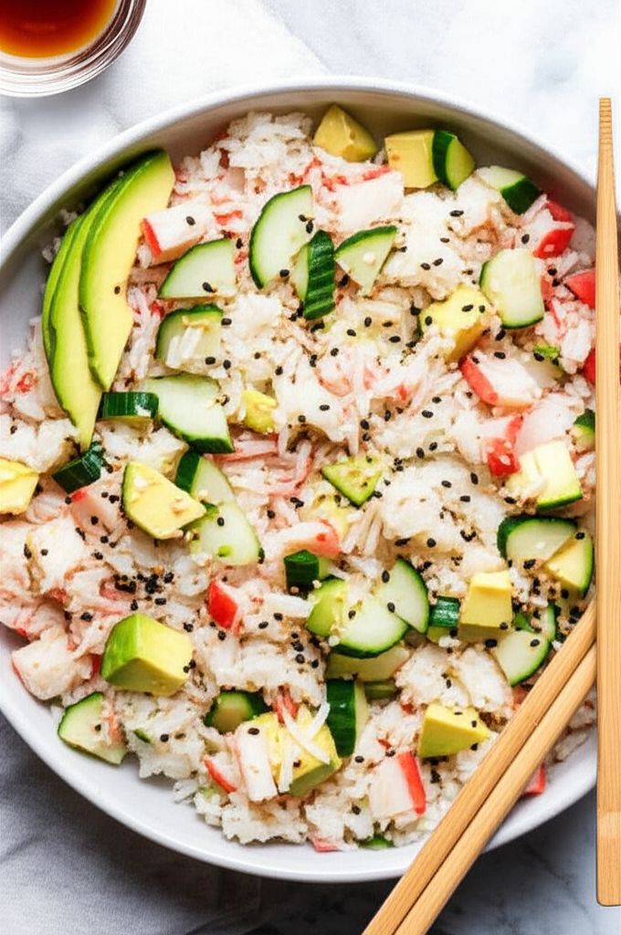 Easy California Roll Sushi Salad