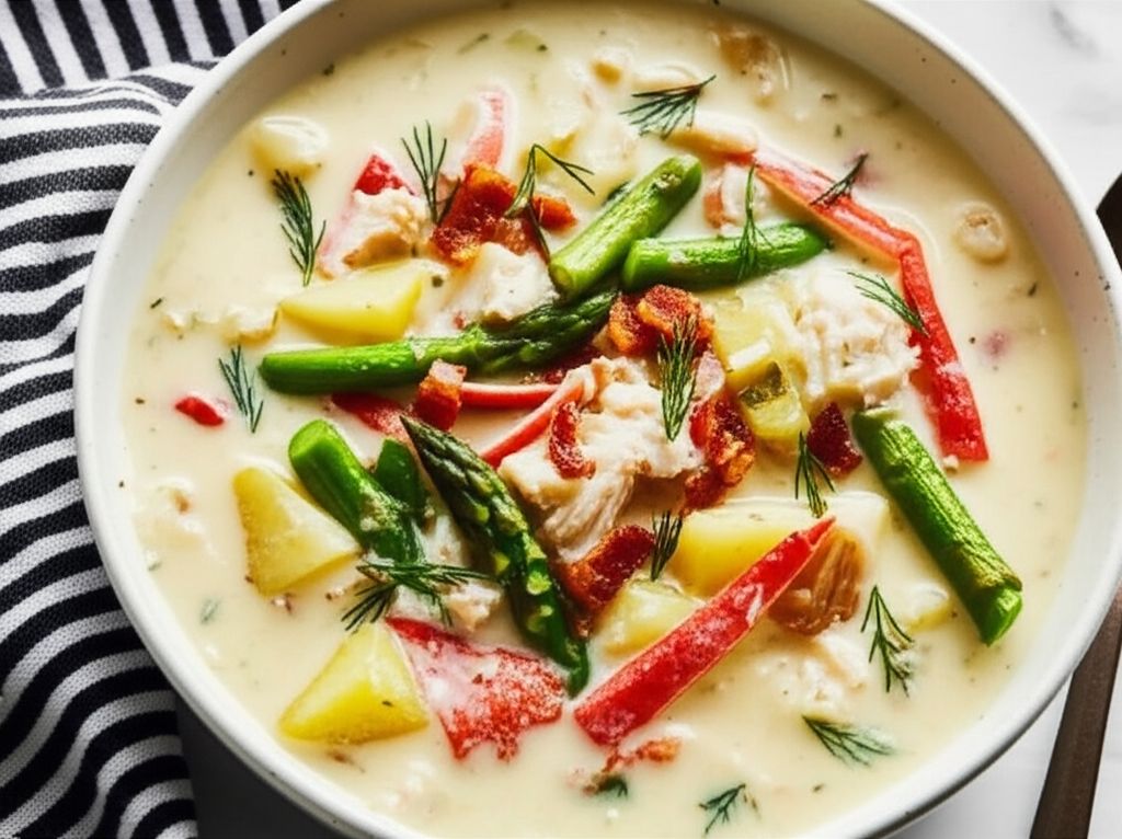 Easy Creamy Crab and Asparagus Soup