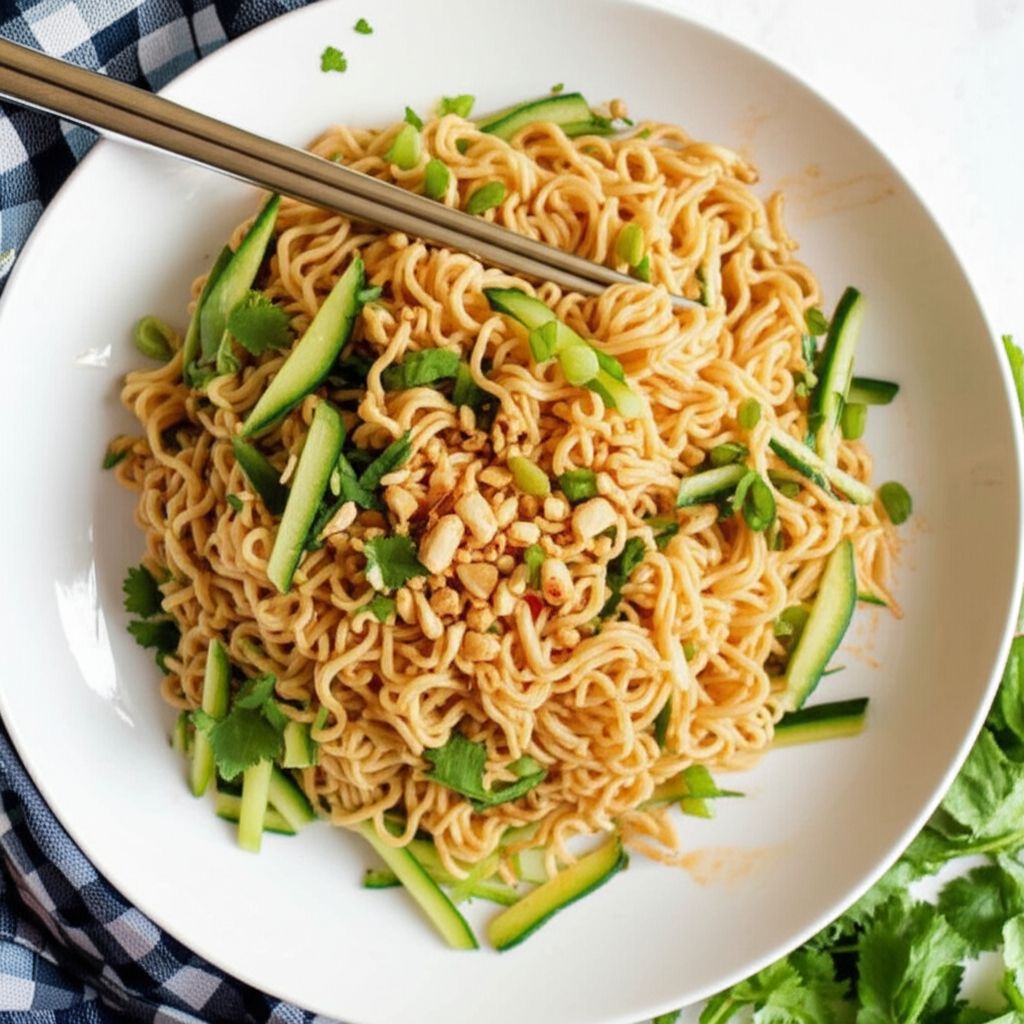Easy Ramen Peanut Pasta