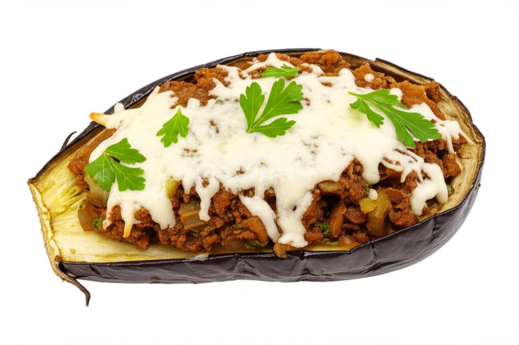 Eggplant With Mushroom Stuffing