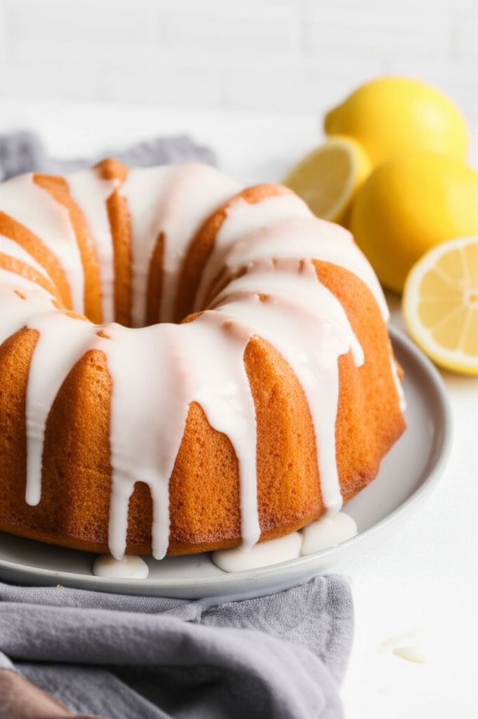 Glazed Homemade Lemon Cake