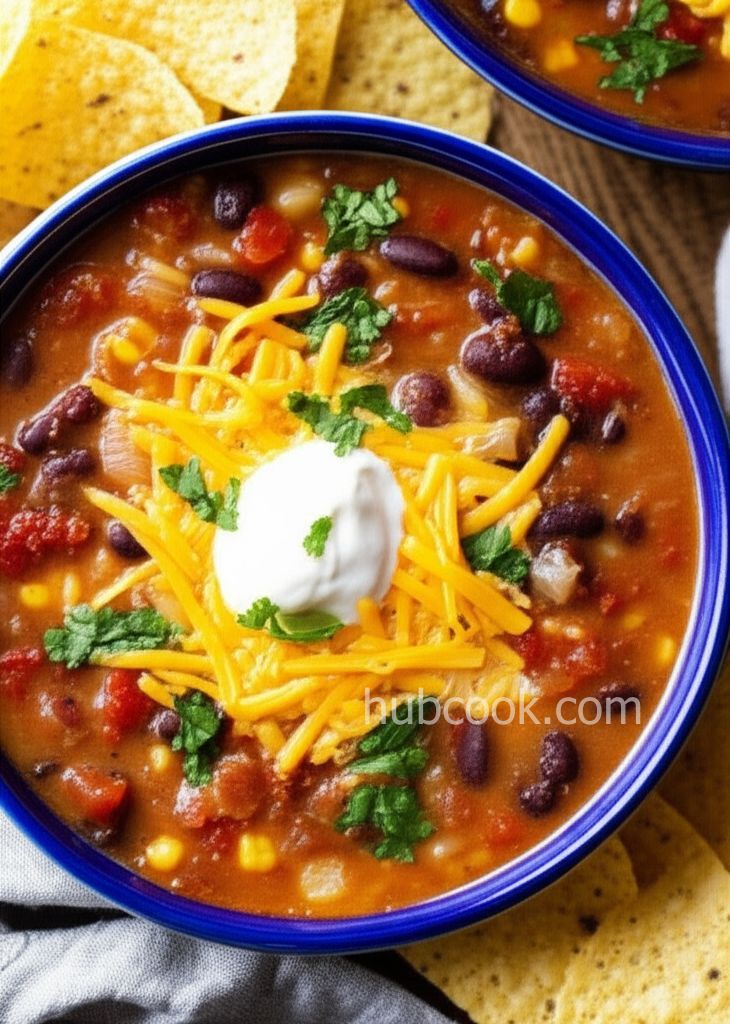 Hearty Vegetarian Enchilada Soup