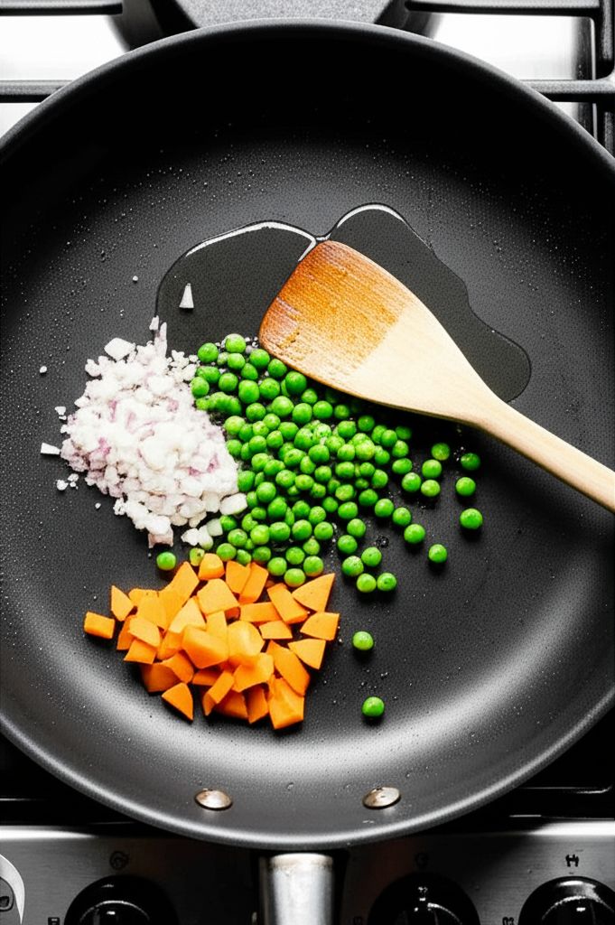 Indian Carrots, Peas and Potatoes