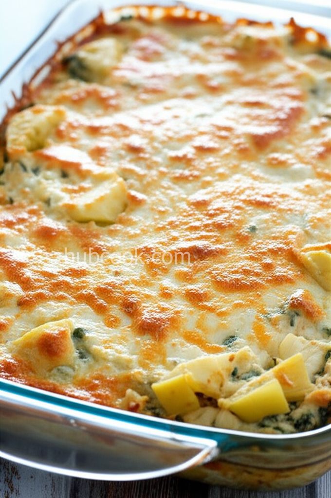 Justine's Artichoke Chicken Spinach Dip