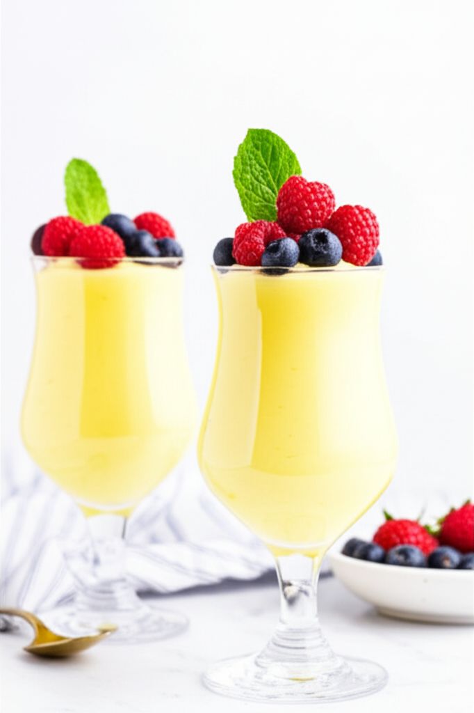 Lemon Mousse with Berries