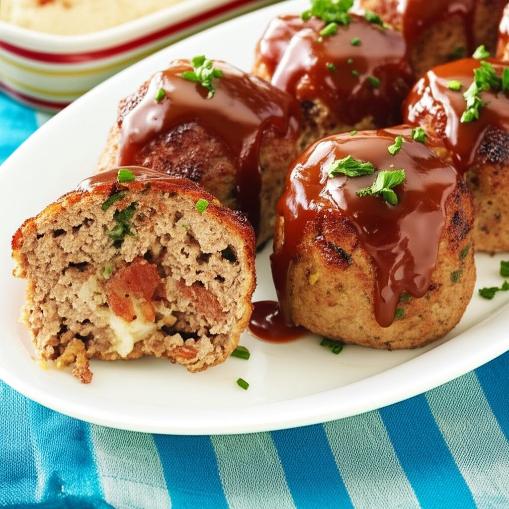 Meatloaf Muffins With Brown Gravy