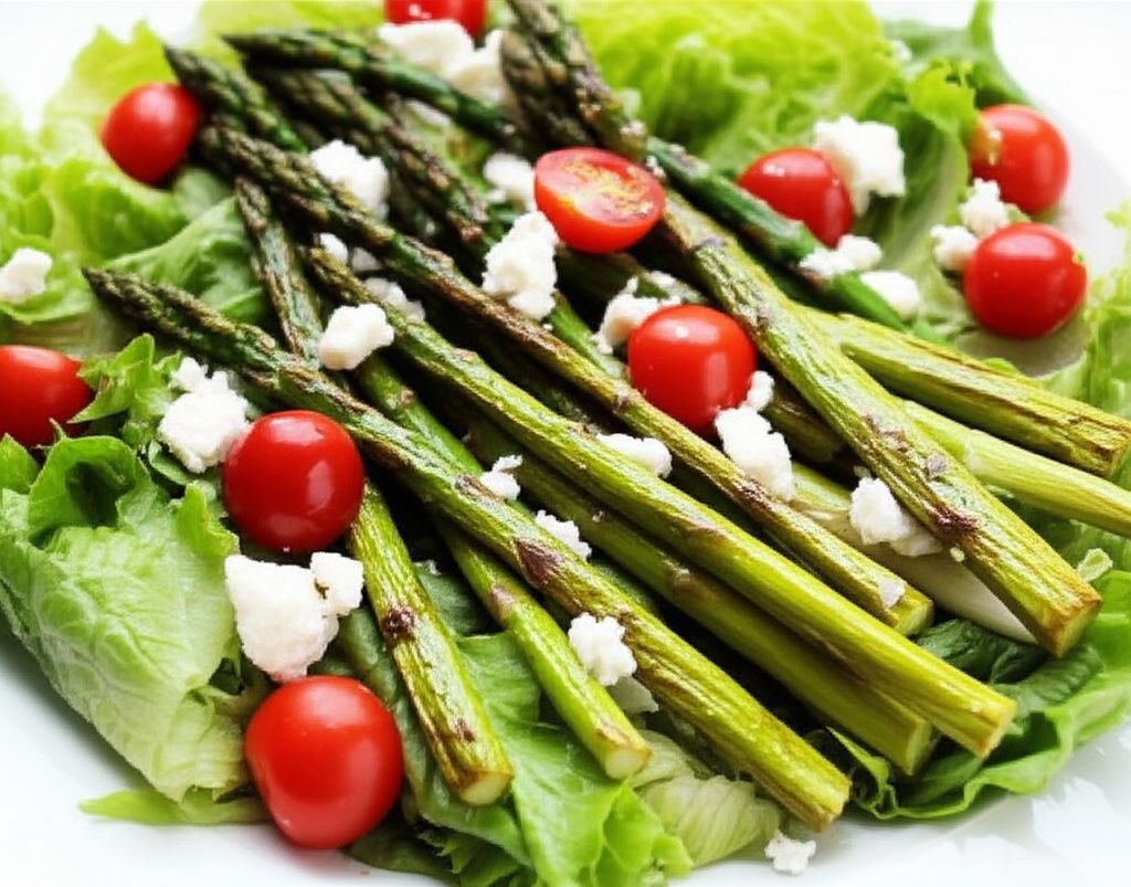 Roasted Asparagus Salad with Feta Cheese