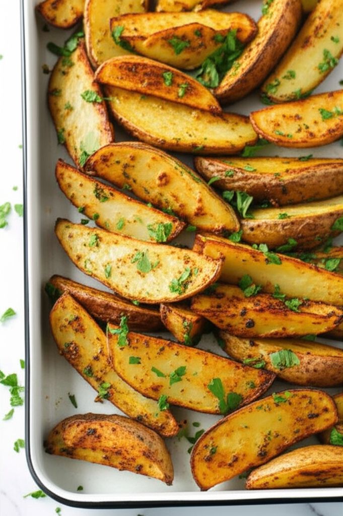 Roasted Lemon-Garlic Potato Wedges
