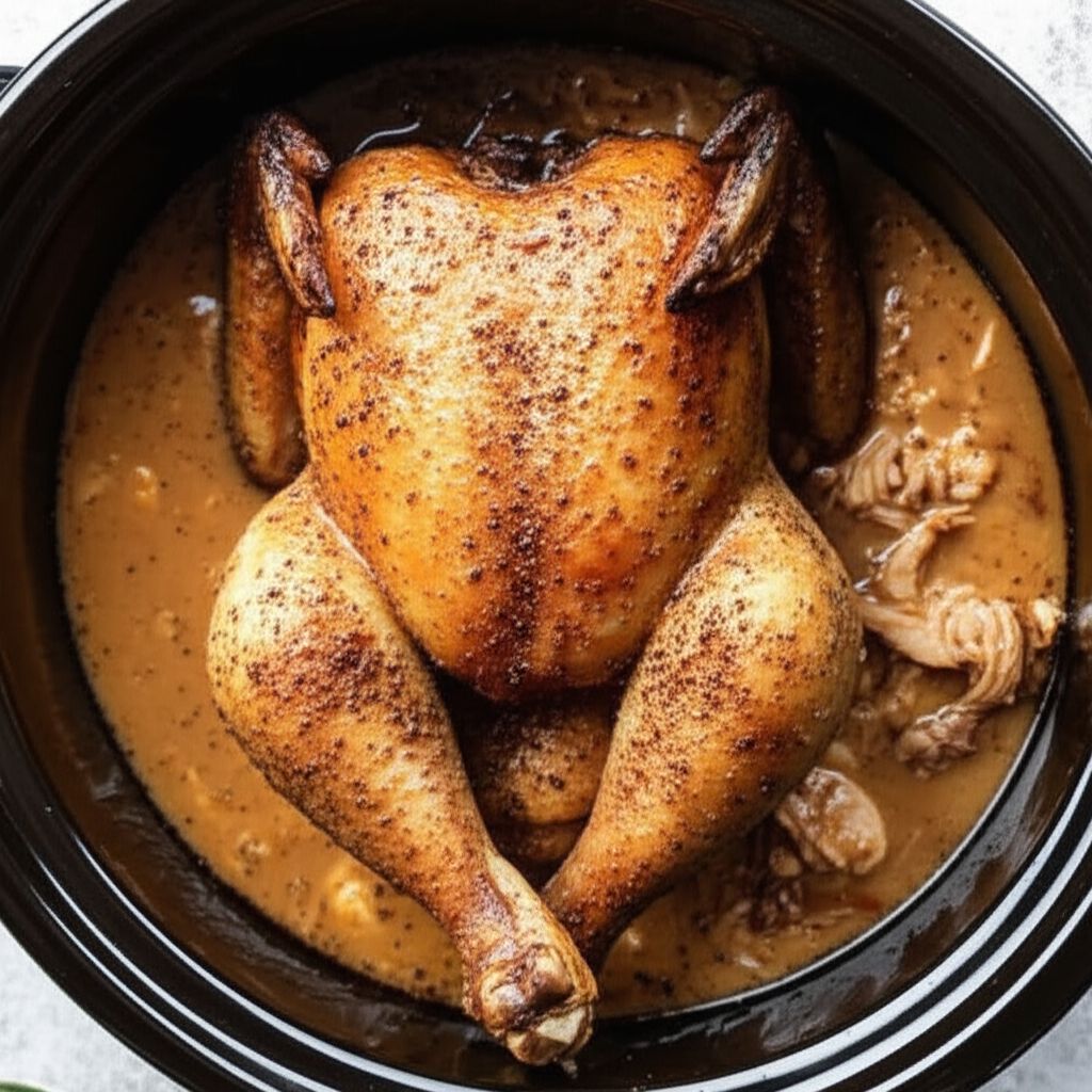 Slow Cooker Alabama Pulled BBQ Chicken