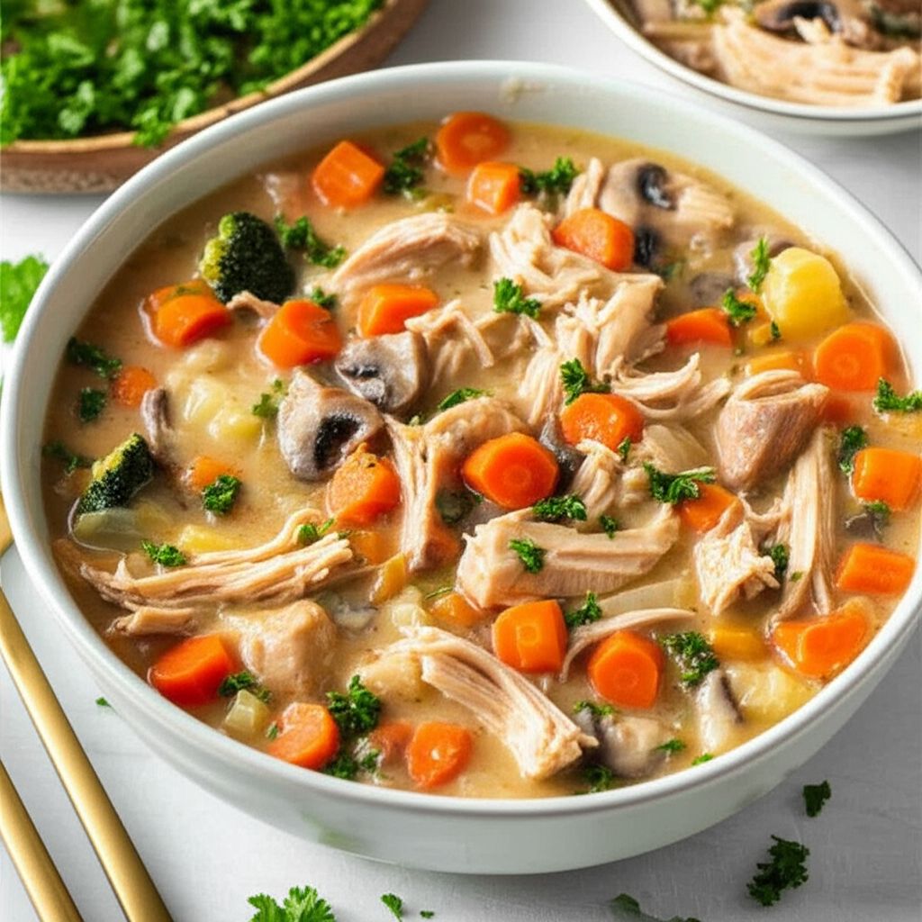 Slow Cooker Chicken Stew with Wild Rice