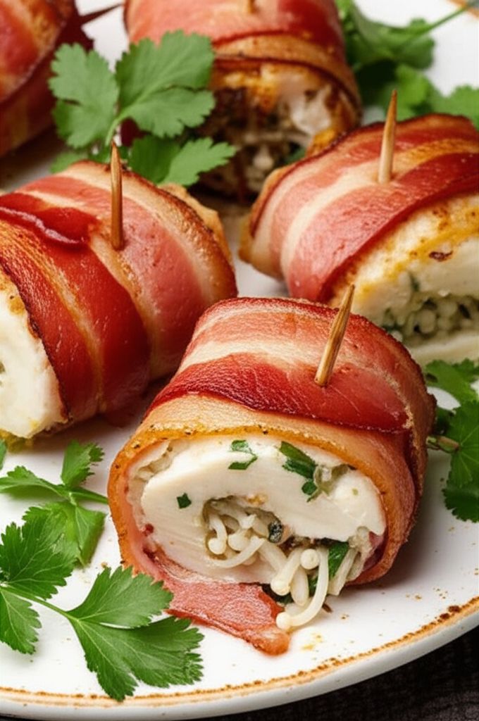 Stuffed Cod Wrapped in Bacon