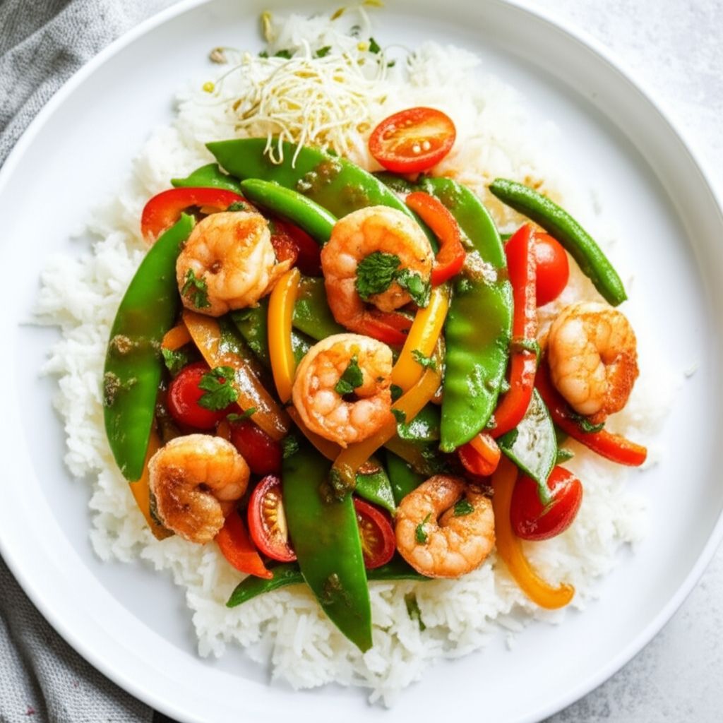 Thai Shrimp and Snow Peas