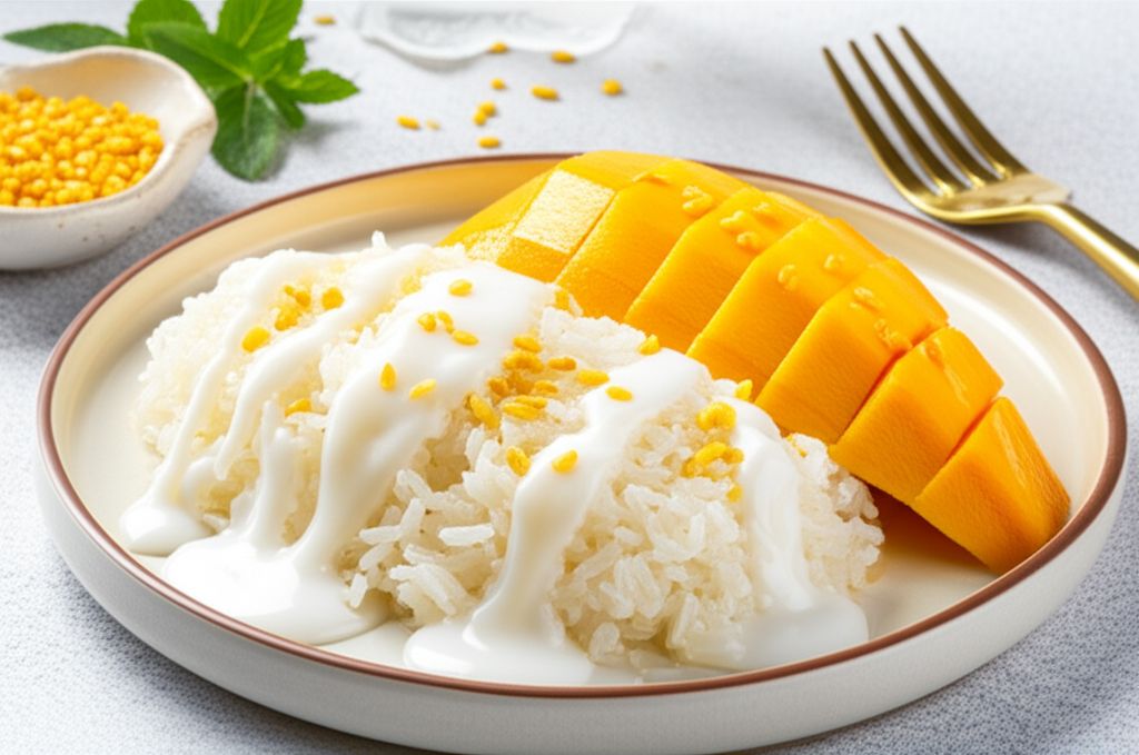 Thai Sweet Sticky Rice With Mango (Khao Neeo Mamuang)