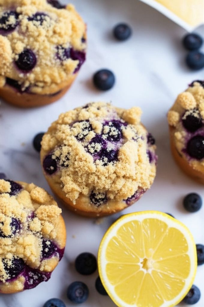 Wild Blueberry Lemon Crumb Cakes