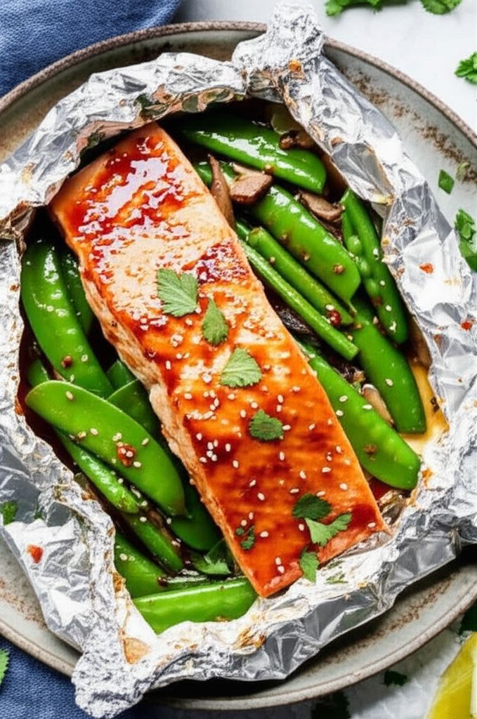 Asian Salmon Foil-Pack Dinner