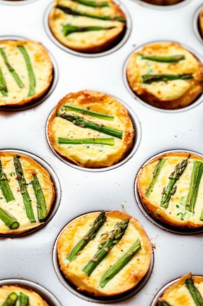 Asparagus and Ham Quiche Bites