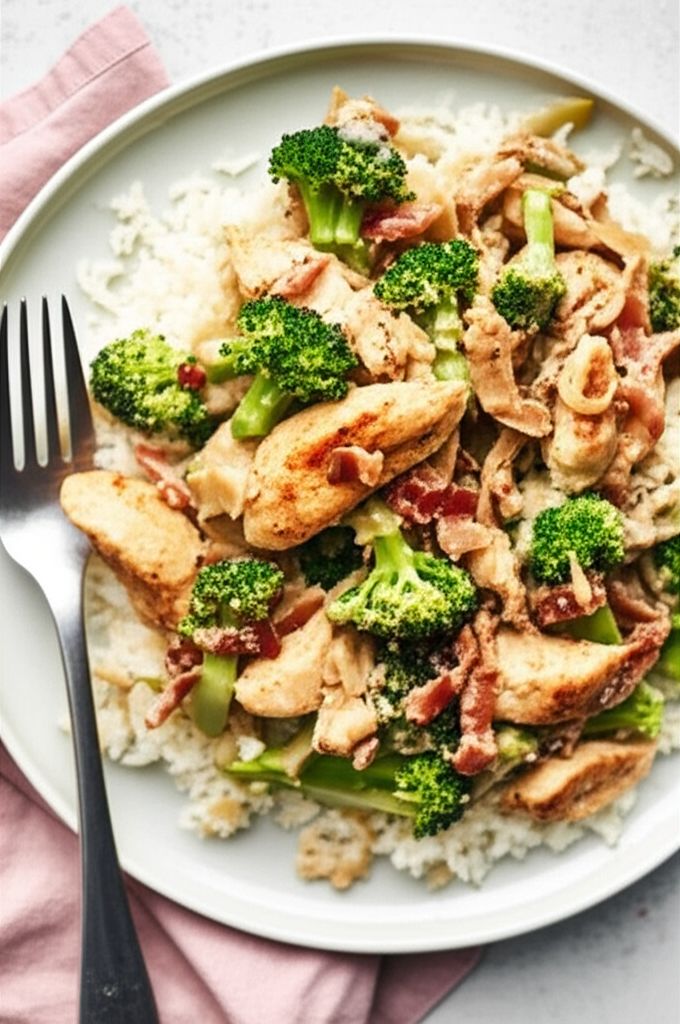 Bacon, Broccoli, Chicken & Rice