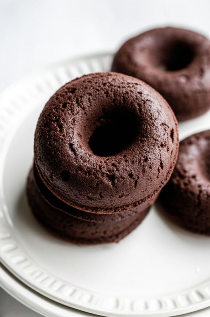 Baked Chocolate-Coffee Donuts