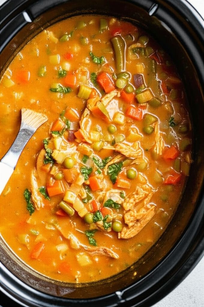 Becky's Gluten-Free Slow Cooker Chicken Vegetable Soup