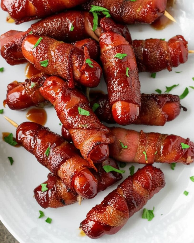 Brown Sugar Bacon Wrapped Weenies