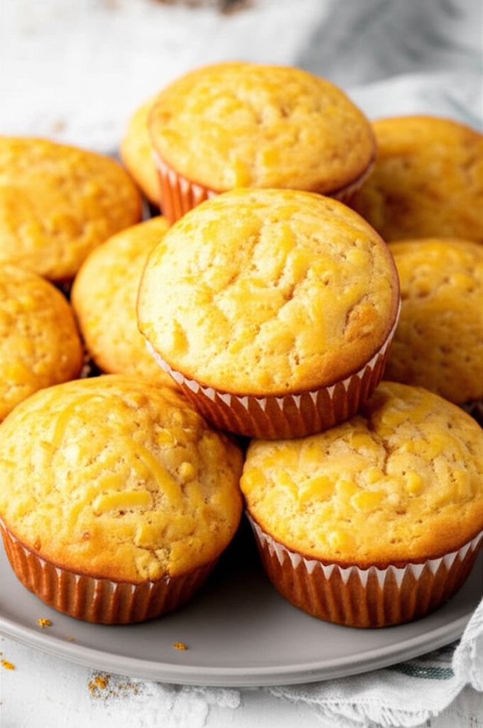 Cornbread Muffins with Cheddar Cheese