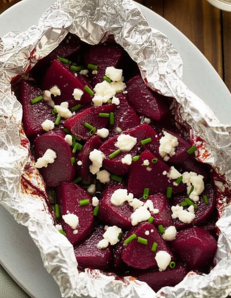 Grilled Beets with Feta