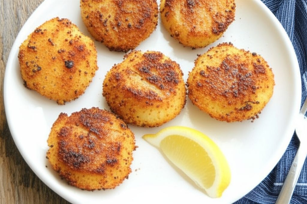 Grilled Garlic Parmesan Crusted Scallops