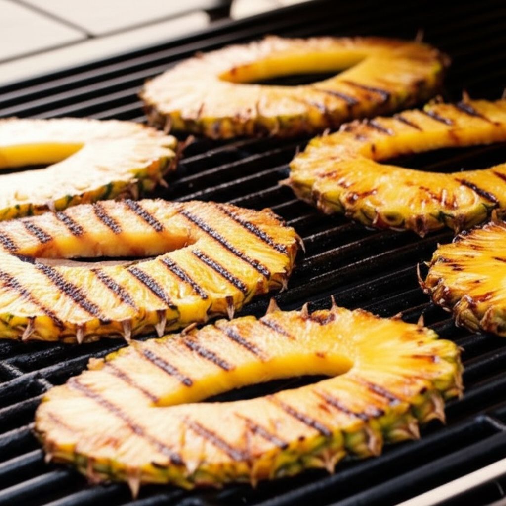 Grilled Pineapple Butterscotch Sundaes